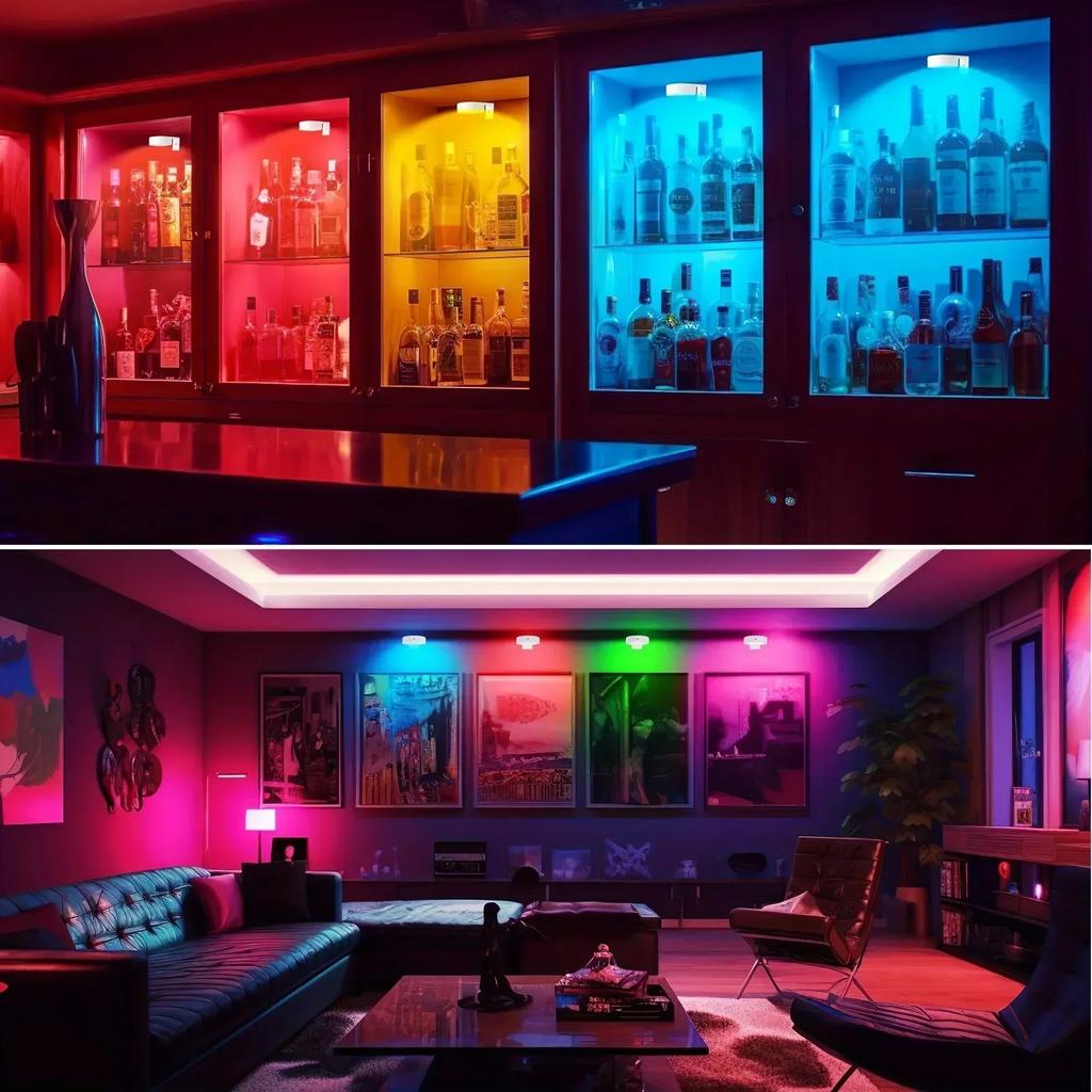 LED Night Light Wireless Cabinet Lamp Remote Control RGB or 3 Colors Ideal for Home Pathway Office Bedroom Kitchen Decor