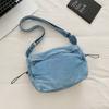 Denim Crossbody Bag Women's Underarm Bag Multi-Pocket Shoulder Bag