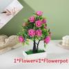 Artificial Potted Rose Plant With Durable Plastic Foam For Home Decor And Gifts