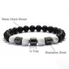 Noter Stylish Onyx Stone Bracelet For Men 8mm Natural Howlite Tiger Eyes Braslet Hematite Healing Braclet Leisure Pulseira Joias