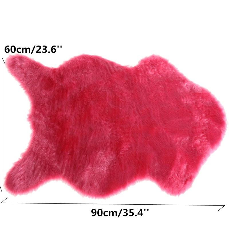 Artificial Sheepskin Hairy Carpet for Living Room Bedroom Rugs Skin Fur Plain Fluffy Area Rugs Washable Bedroom Faux Mat