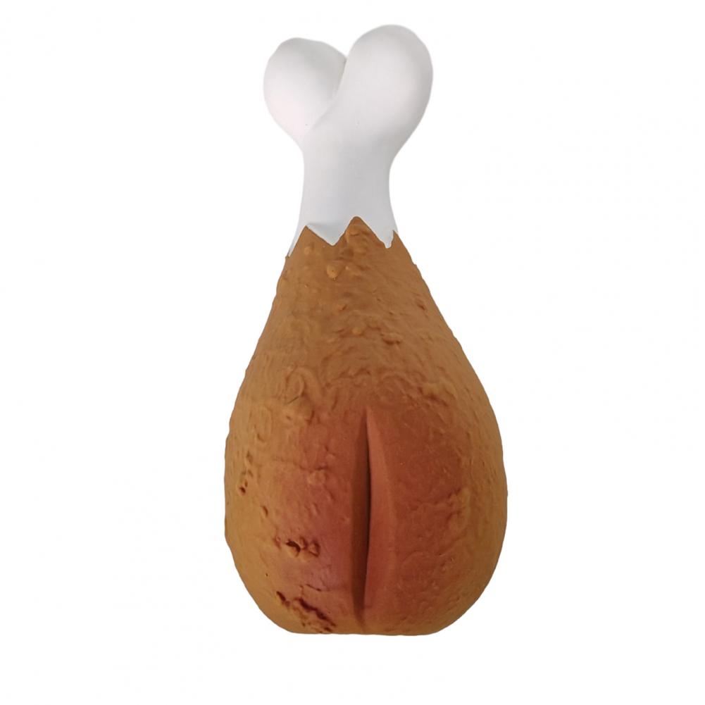 Chicken Leg Puppy Toy Elastic Interactive Toy Squeaky Rubber Pet Dog Toy With Squeaky Sound For Aggressive Chewers For Home