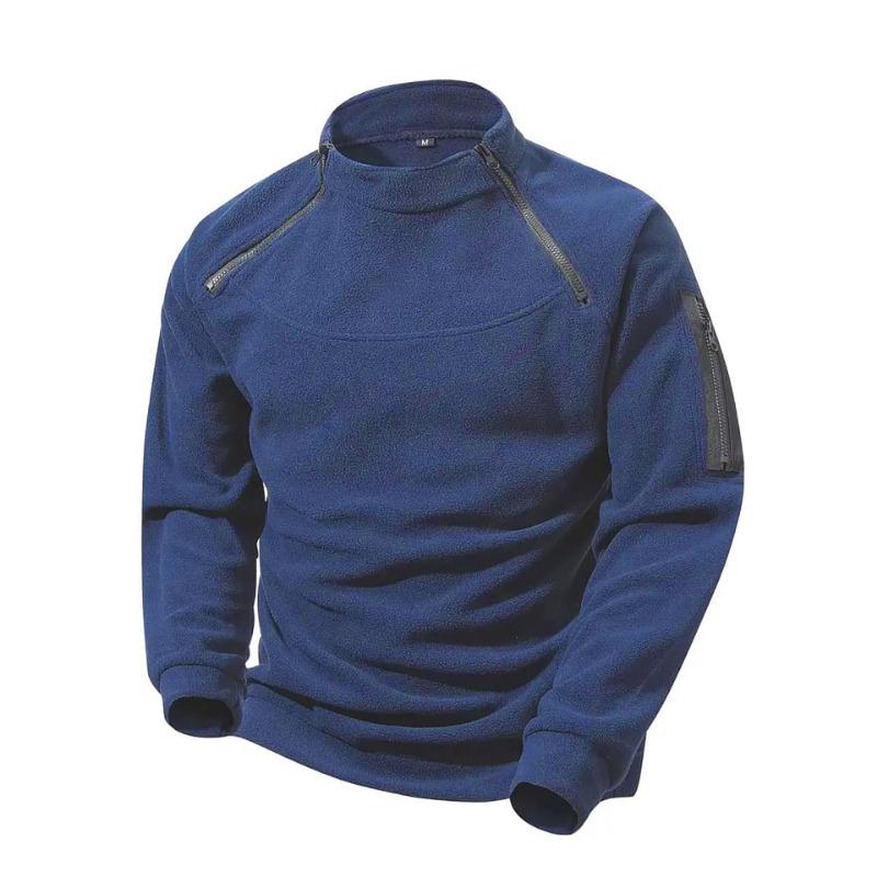 New Autumn and Winter Men's Sweatshirt Jacket Casual Warm Breathable Long Sleeve Side Zipper