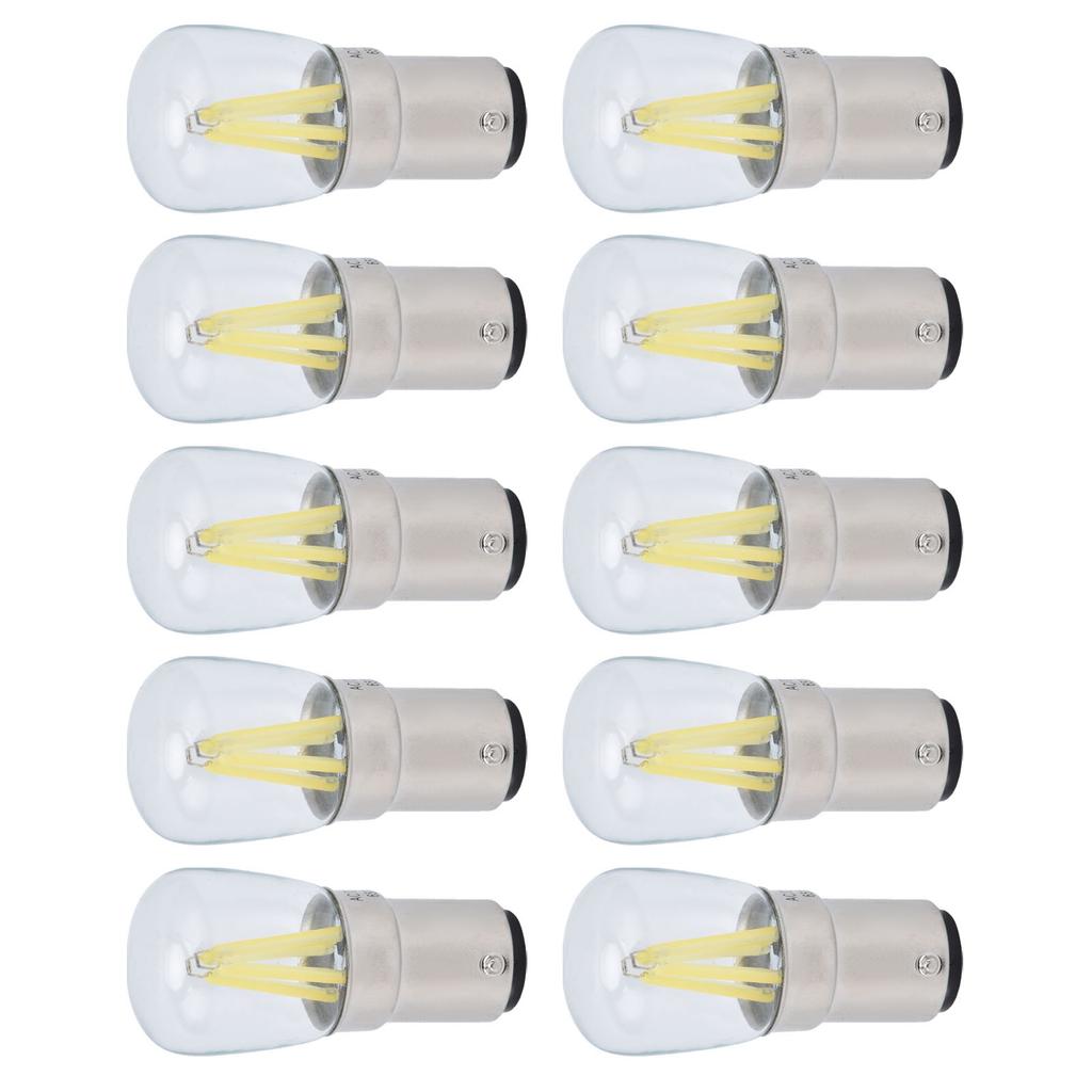 10 Stücke 2W B15D Glühbirne 6500K Glühbirnen für Kronleuchter Wand Lampen Tisch Lampen Weißes Licht AC/DC 24V