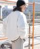 WEGO Unisex Stadium Oversized Casual Blouson with Plus Size Type G White Men's Jacket, Outerwear, Patches, Streetwear, Sizes, Gift, Spring/Winter