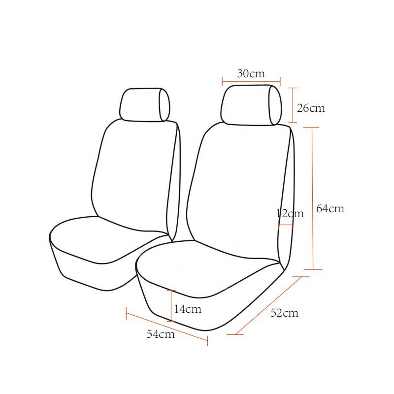 AUTO PLUS Sporty Car Seat Covers Polyester Fabric Full Set Universal Size Seat Covers Fit For SUV Truck Van Accessories Interior