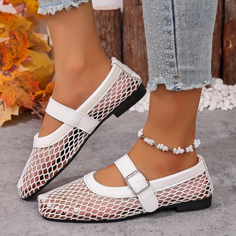 Dames Sexy Komfortable Geometriske Nettsandaler Romersk Stil Ankelstropp