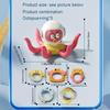 Octopus Adventure Floating Bathtub Toy for Kids, ABS Material, Splash Rattle with 5 Rings, Summer Beach Pool Water Play Game, Interactive Bathtub Fun