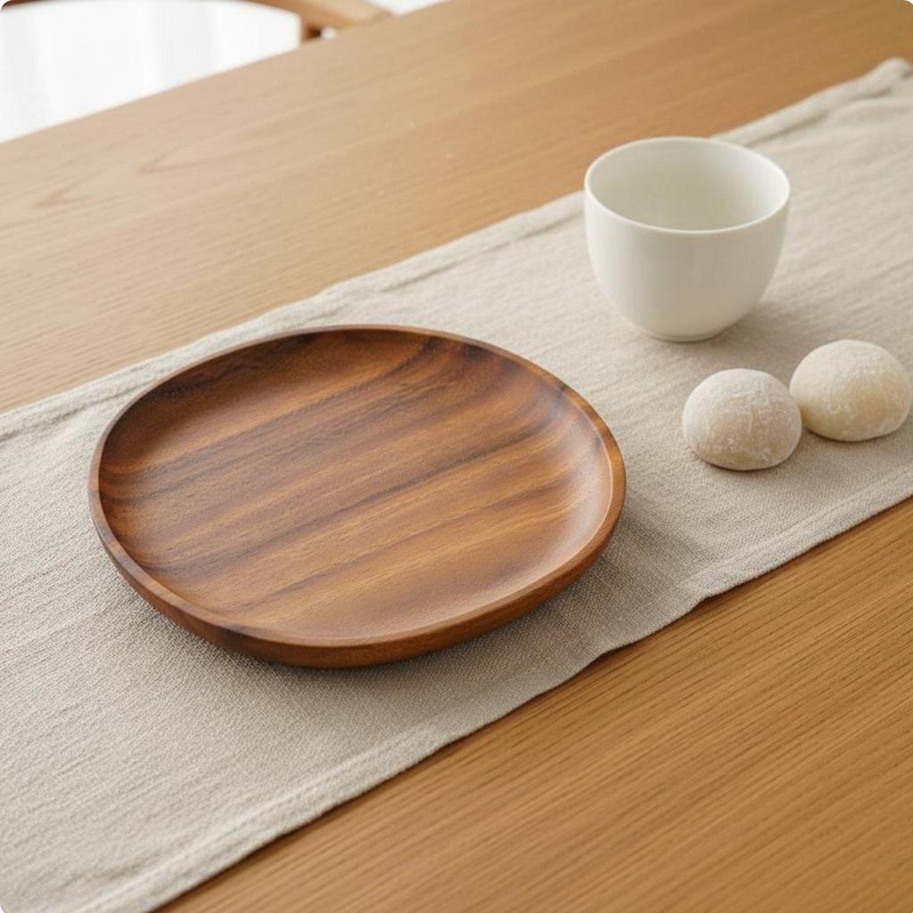 Walnut Tray Serving Platter Rustic Elegance for Dining Table