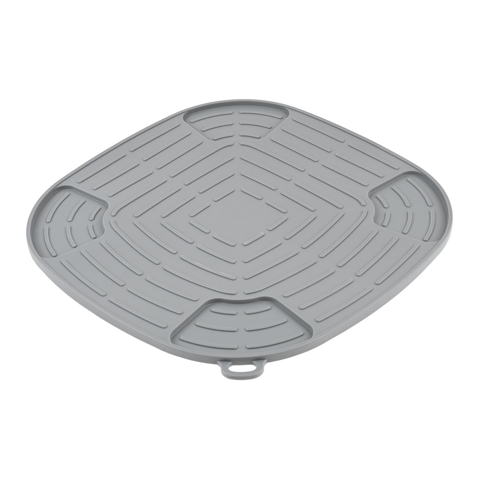 

2pcs Air Fryer Trivets Silicone Baking Mat High Temperature Resistant for Ninja Crispi FN101GY/FN101ST/FN101SG Anti-Slip Pad 10.23inch x 10.23inc