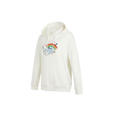Rainbow Print Casual Hoodie Women Tops White VN0A5F69FS8