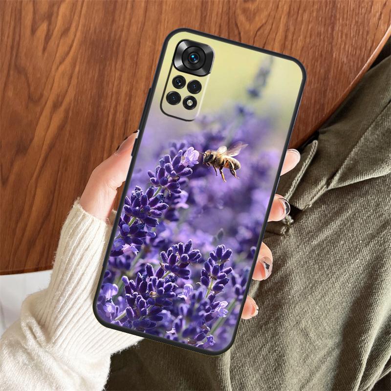 Lavender Purple Flowers Case For Xiaomi Redmi Note 14 13 12 11 10 9 15 Pro Plus Redmi 15 15C 13 10C 12C 13C 14C Cover