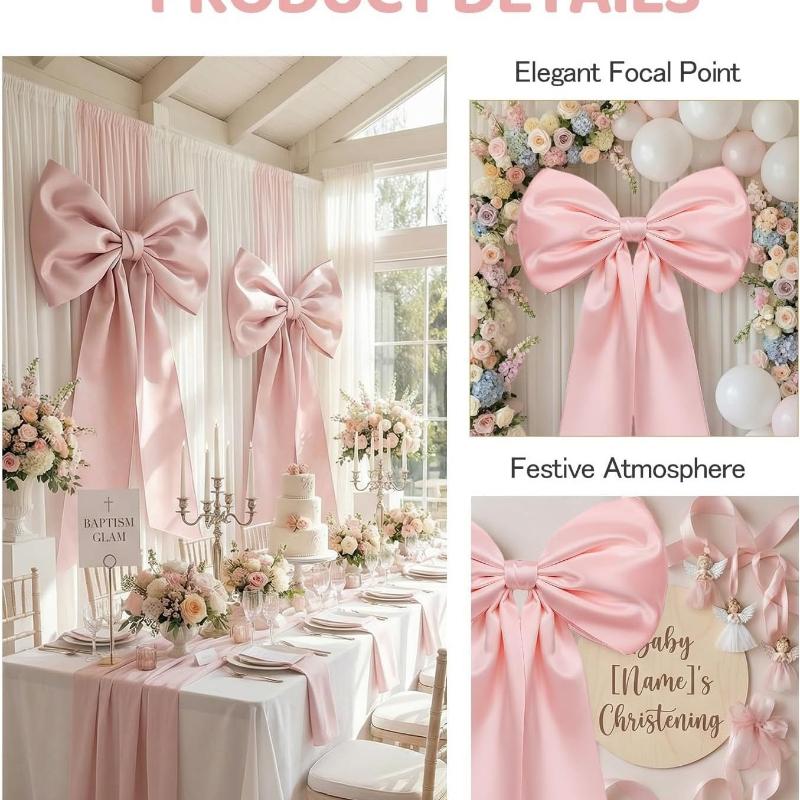 Large Bow Themed Party Decorations Christmas Tree Topper Bow Ribbon for Christmas Wedding Birthday Party Wall Pendant Decor 1PC