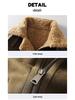 Men's Winter Lapel Leather & Fur Color Block Jacket 