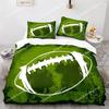 Sport Bettbezug Set American Football Spieler Bettwäsche Set für Jungen Mädchen Kinder Weicher Ballsport Steppdeckenbezug mit Kissenbezügen