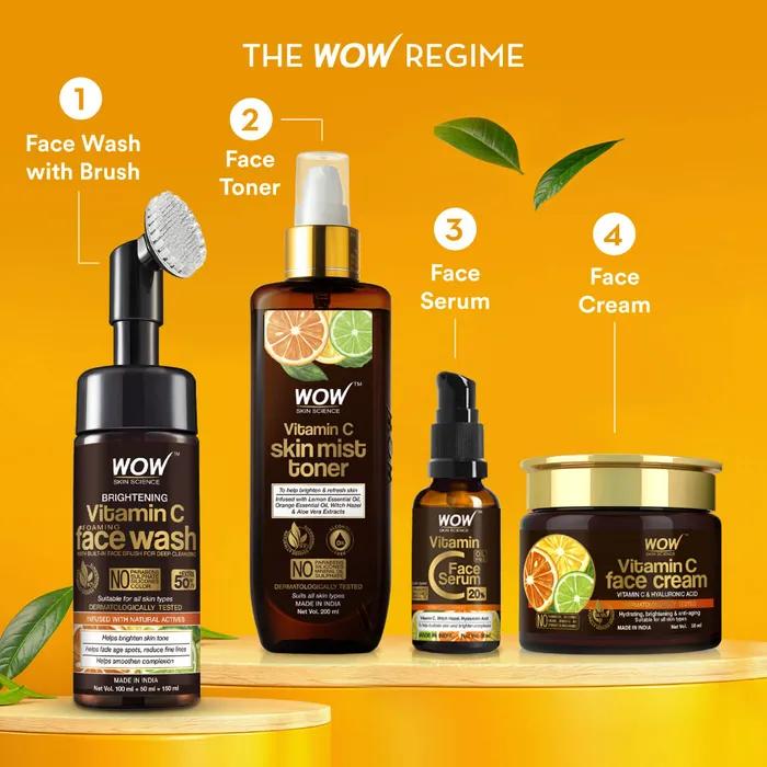 Wow Skin Science Witamina C Tonik do twarzy - Rozświetla i odświeża skórę - Do każdego rodzaju skóry, 200ml