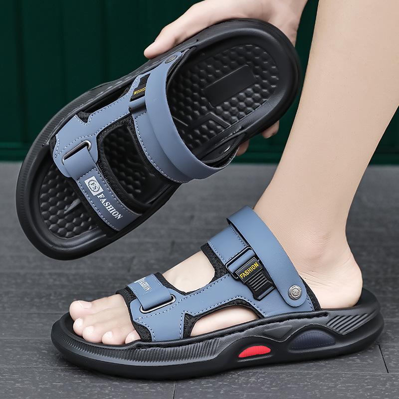Sandals Men's Summer Wear Non-slip and Wear-resistant Driving Sports Beach Slippers Soft Bottom Stepping On Shit Men's Sandals