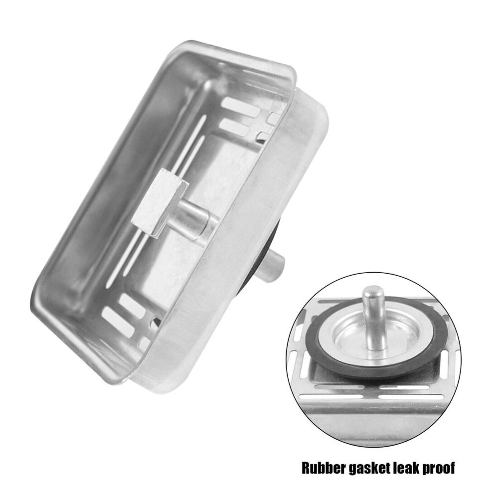 Flowing Freely Drainer Kitchen Sink Strainer Stainless Steel Square