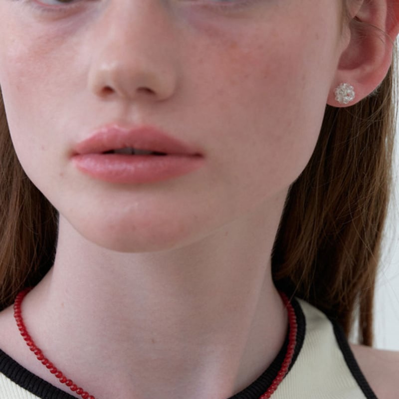 LOVE ME MONSTER Petit Crystal Flower Earrings (L242MER090)