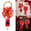 Red New Year Decoration Red Berries Gold Bell Chinese New Year Hanging Pendant Greeting Pomegranate Persimmon