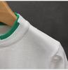 Men's Trendy White Knitted Ice Silk Short-Sleeve Sweater T-Shirt