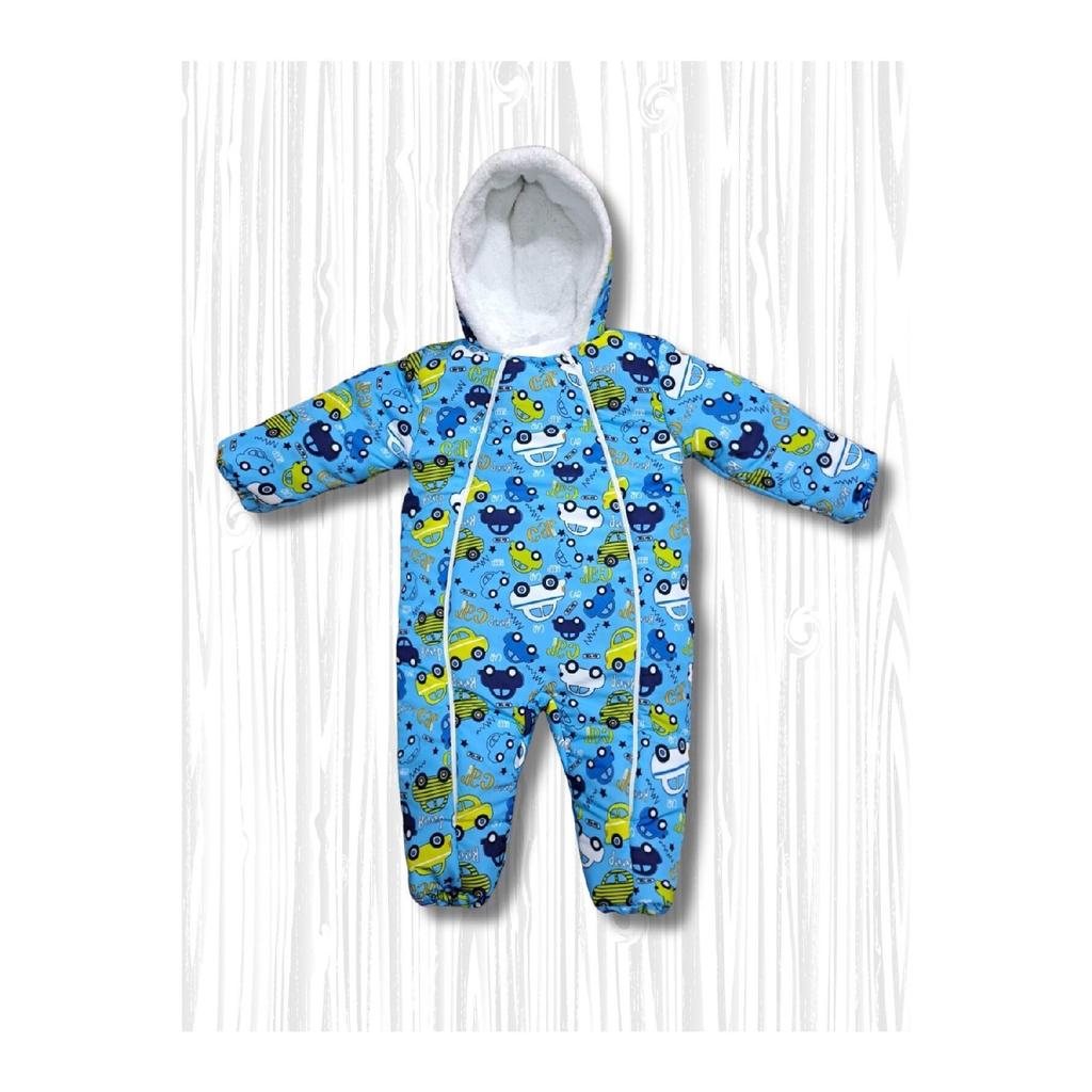 Digital Printed Baby Kids Hooded Plush Versoft Winter Zippered Astronaut Cosmonaut Jumpsuit