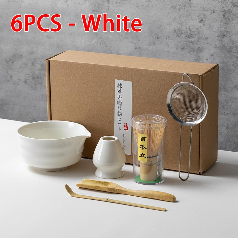 4/5/6PCS Matcha Set Bamboo Matcha Whisk Ceramic Bowl Matcha Ceramic Set Home Tea-making Tools Accessories Birthday Gifts CJTZ004