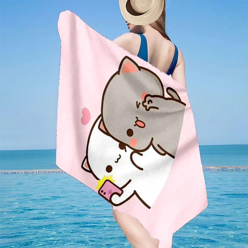 Bobo Dudu In Love Beach Towel, Super Soft Microfiber, Gift for Her/Him, Birthday, for Pool, Beach, Travel, Home Decor Fan gifts