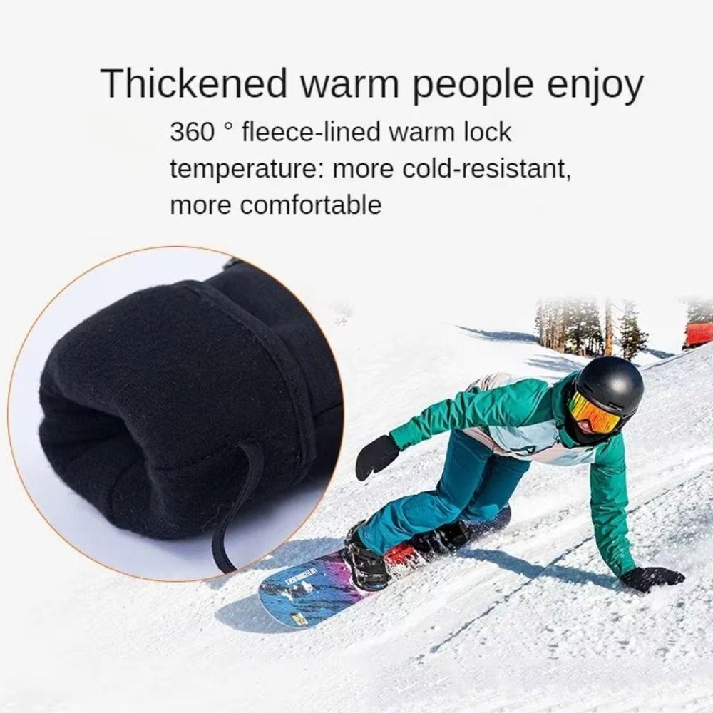 Waterproof Skiing Gloves Thermal Thick Snow Gloves Camping Outdoor Ski Mittens  Snowmobile