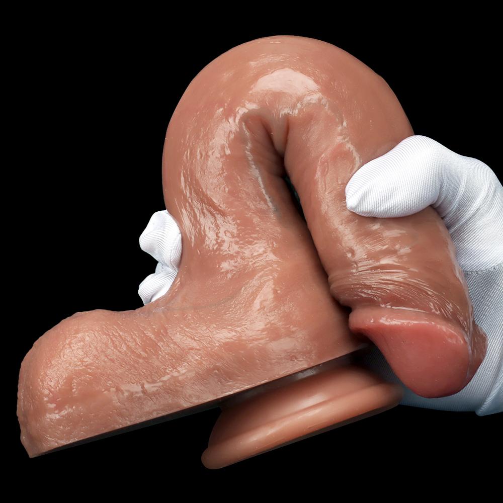 Flytende silikon Simulering Dildo Sexleketøy Kvinners Masturbator Strap on Cock Fisting Realistisk Penis Big Pick