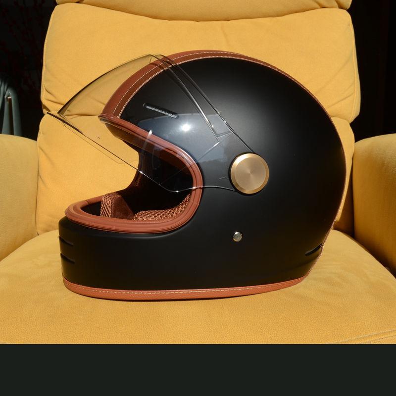 

Мотоциклетный шлем Harley Retro Motorcycle Cruise Leather Smart Bluetooth шлем для мужчин и женщин Универсальная холодная защитная шапка L (recommended head circumference 54-57cm)