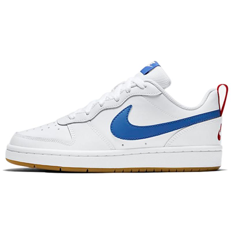 

Nike Court Borough Low 2 White Blue Red GS Sneakers BQ5448-109 38