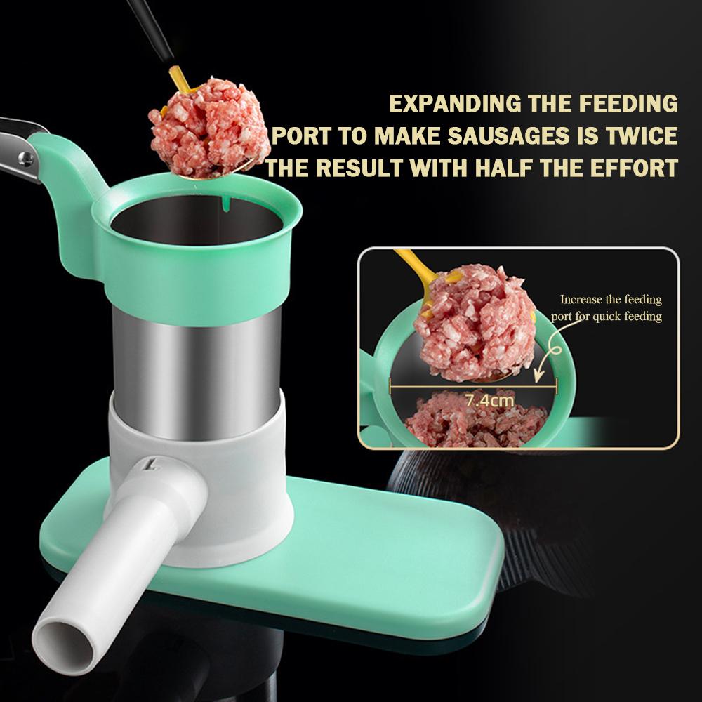 Press-Type Sausage Meat Stuffer Horizontal Sausage Maker Homemade Kitchen Meat Sausage Maker Tool Sausage Filler Accessories