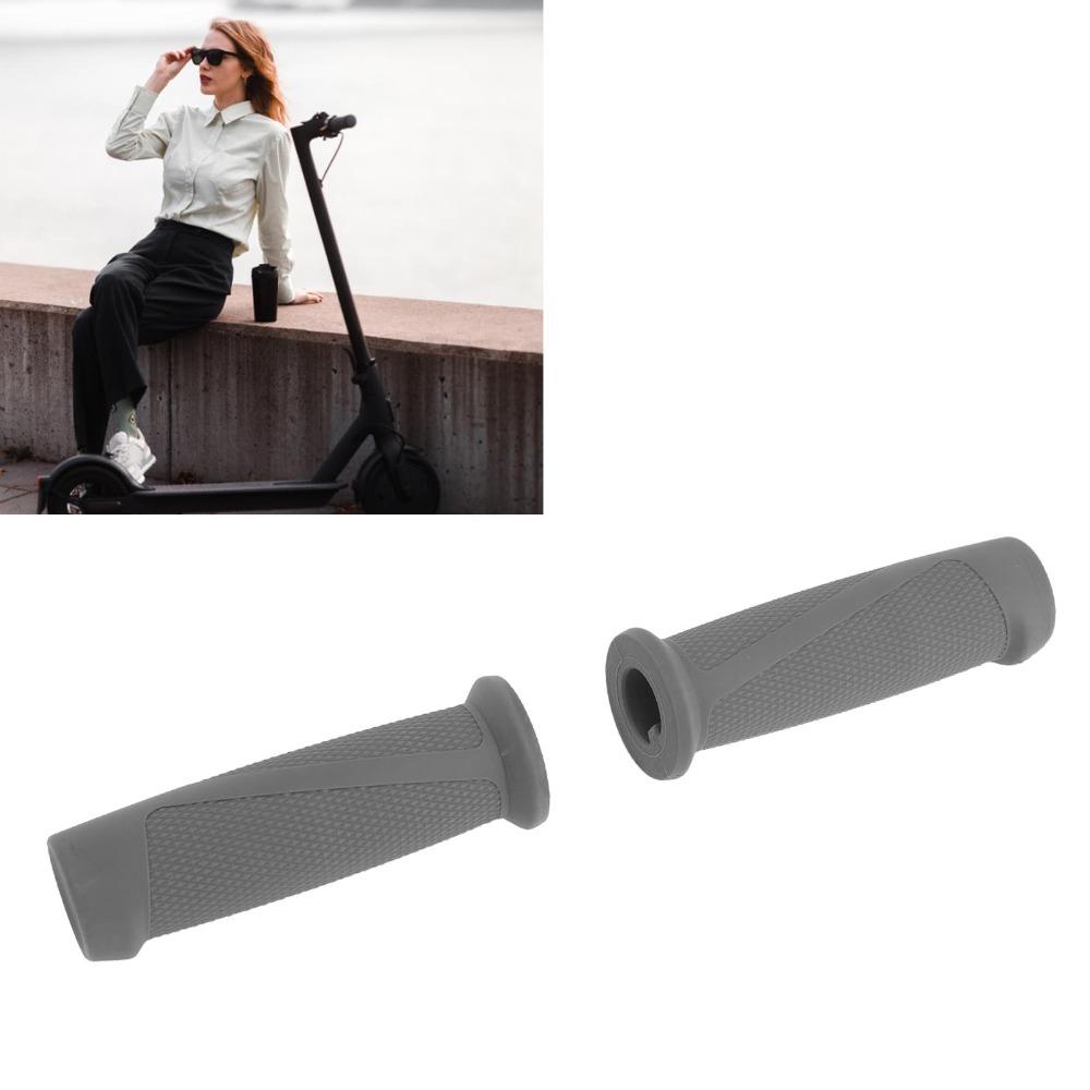 1 Pair Grey Handle Bar Grip Cover Silicone Handlebar Cover for Ninebot F30 F40 Skateboard Use
