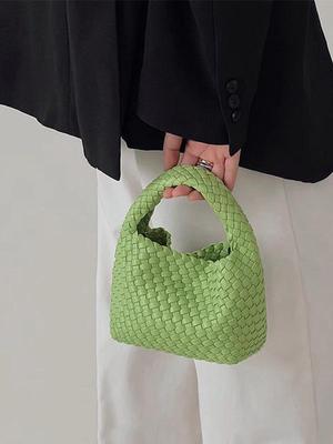 Niche Handmade Crossbody Woven Bag: High-End Phone, Coin Purse, Handbag, & Mother-Daughter Basket