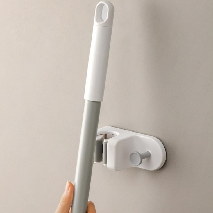 Mop clip, toilet bathroom wall hanging no punching broom fixing rack, mop storage rack