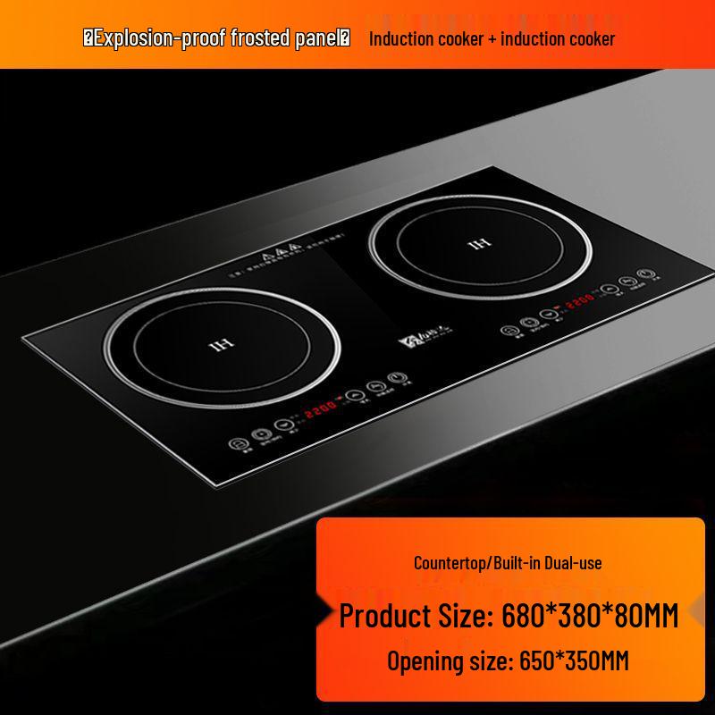 Smart Double-Burner Induction Cooktop - High Power, Built-In & Multifunctional