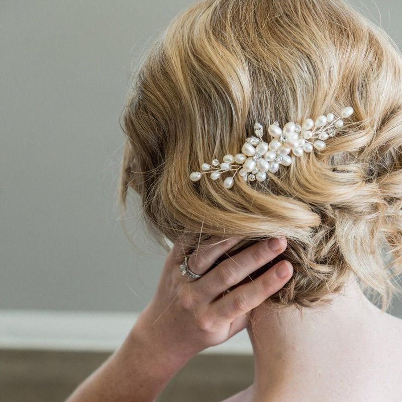 Vintage Wedding Bridal Pearl Flower Crystal Hair Pins