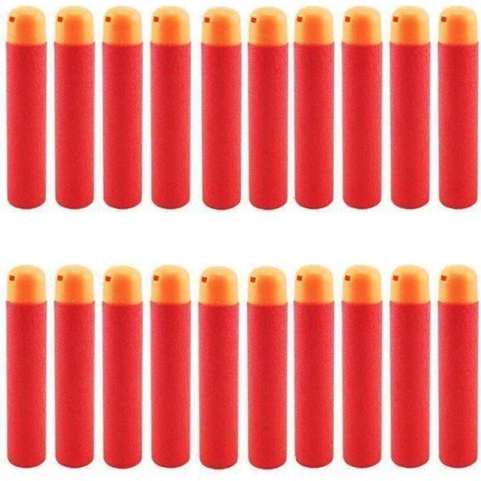 Stillcool® 60pcs Fléchettes Recharges Balle Darts ROUGE Compatible Pour Nerf N-strike Mega Elite