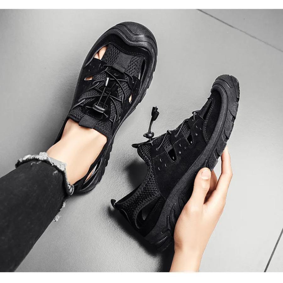 Barefoot Beach Shoes Camping Travel Baotou Sandals Men's Outerwear Trendy Cool Slippers Mesh Quick Drying Sports Sweatproof