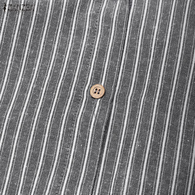 ZANZEA Dámské ležérní pruhované šaty košilového střihu s dlouhým rukávem a límcem