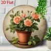 Vintage Metal Tin Signs Floral Pink Rose Wall Art Decor for Home Cafe
