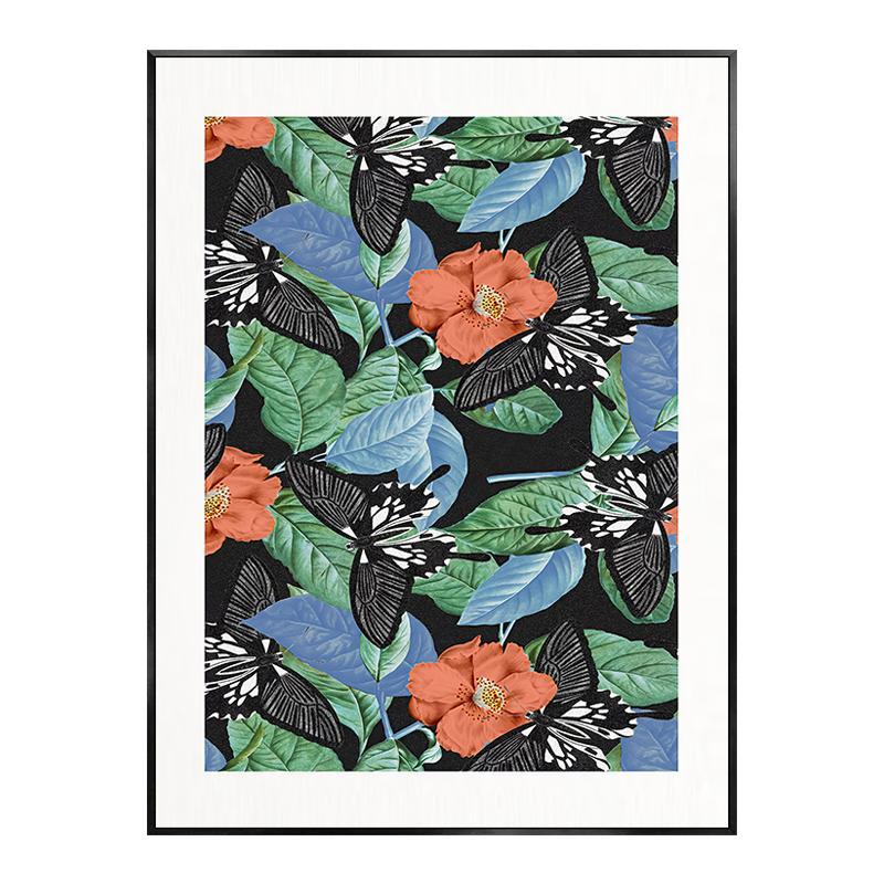 

Винтажная ваза для цветов Птицы Бабочки Плакат Фреска Декоративные принты Картина на холсте Настенная картина Спальня Домашнее украшение комнаты 21x30cm No Framed