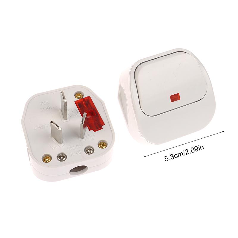 China Standard 16A/10A 250V Three-pole Power Plug Detachable Rewireable Power Socket Connector Outlet With Switch & LED Light