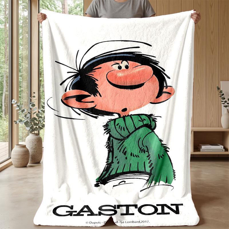 Soft Flannel Blanket Lightweight Cozy Bedroom Living Room CoverGaston Lagaffe