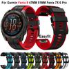 26/22mm Smart Watch For Garmin Fenix 8 Solar 51mm 47mm Silicone Strap For Fenix 7 7X 5 Plus 6 6XPro 945 Epix 2 QuickFit Bracelet