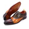 Fashion Classic Men‘s Oxford Shoes Handmade Genuine Leather Calfskin Brogue Shoes Wedding Party Cap Toe Formal Shoes for Men