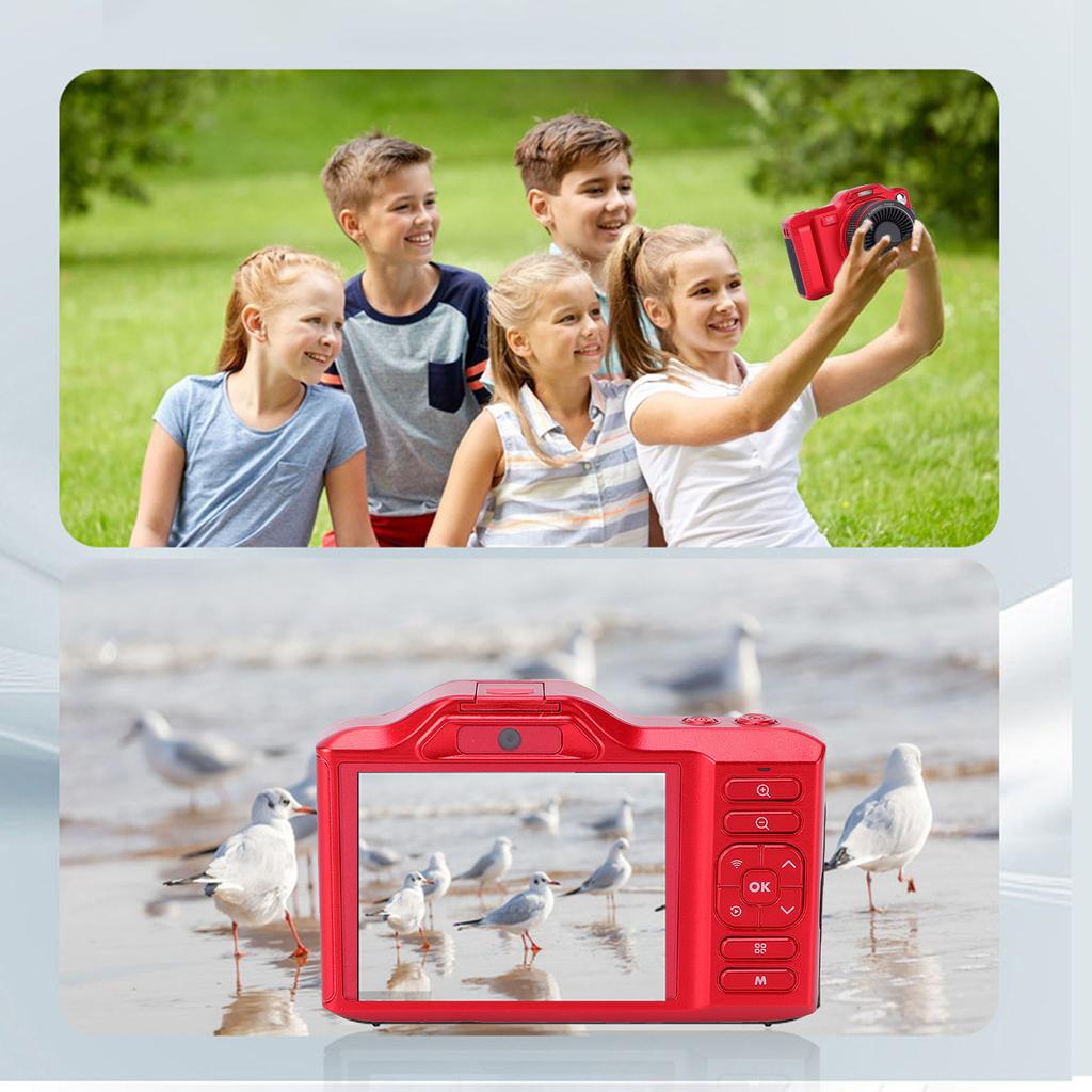 4K 64MP Camera for Photography WiFi Camera with Auto   Dual Camera 18X Digital Zoom 1200mAh Battery for Travel