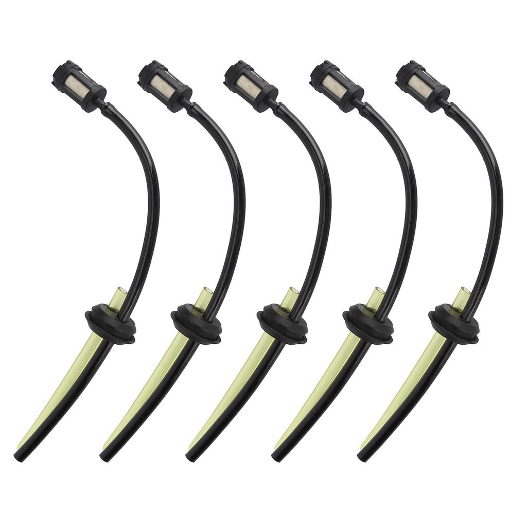 5 Stück Kraftstoffschlauch Ölleitung Tank Kraftstofffilter Baugruppe Ersatz für Rasenmäher Trimmer