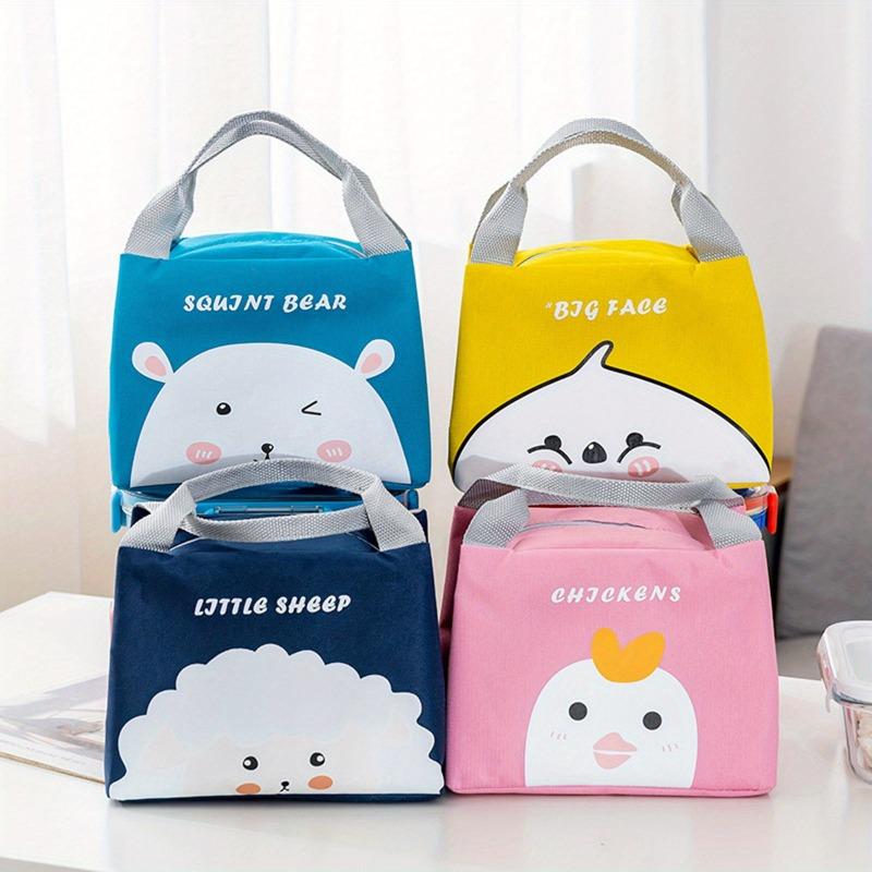 1Pc Fashion Waterproof Portable Thermal Cooler Insulated Lunch Box Cute Animal Pattern Picnic Food Storage Bag Fashionable Pouch